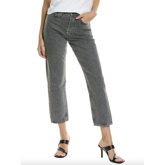 rag & bone Maya Ankle Slim High-Rise Rigid Jeans Callie LIGHT Gray Womens Size 2 - Picture 2 of 10